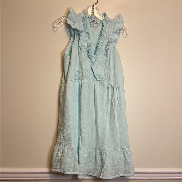 Vineyard Vines Sky Blue Ruffled Midi Dress - Picture 1 of 7